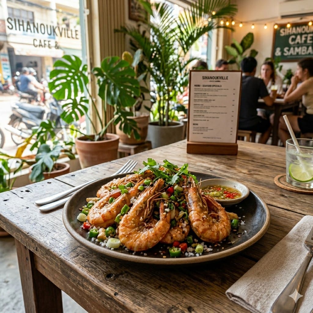 Salt & Chili Prawns dari Simetri Home Coffee Roasters